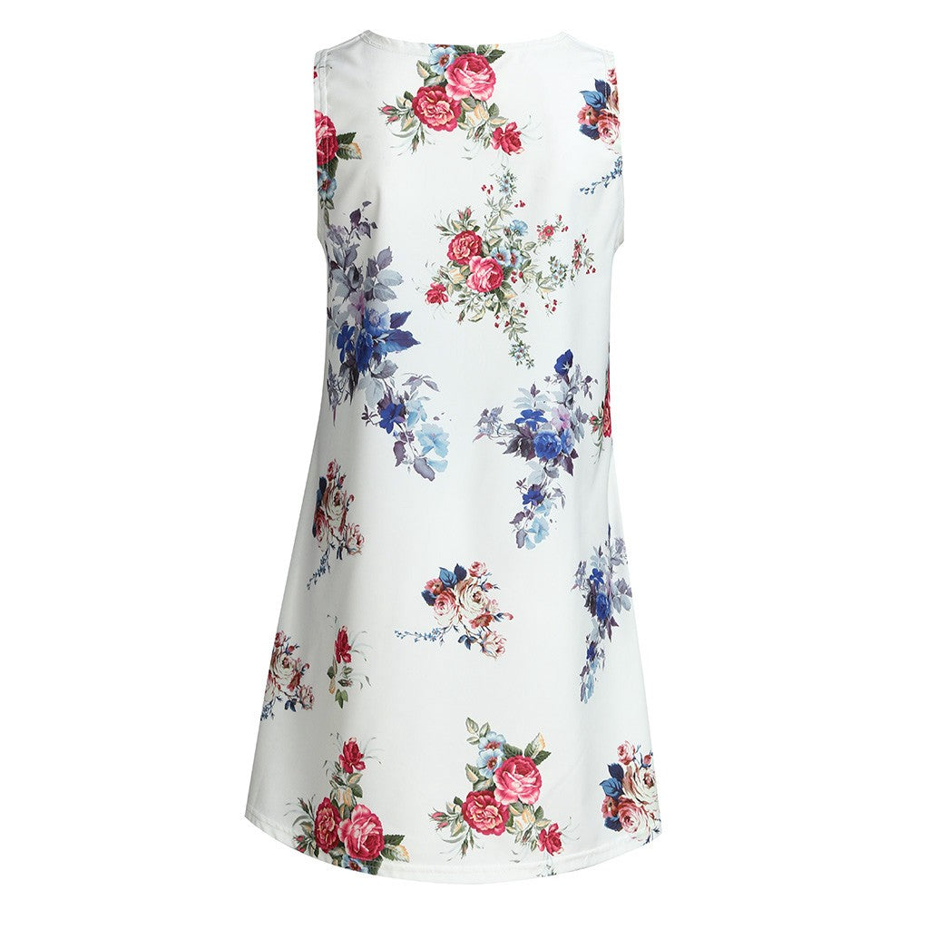 Sleeveless Floral Dress