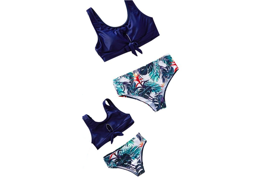 HIGH WAIST NAVY/BLUE BIKINI Mommy & Me Swimsuit