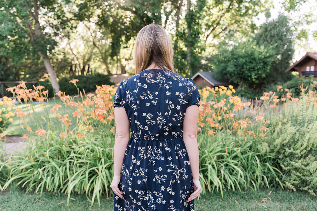 Kayla Floral Smocked Bodice Dress