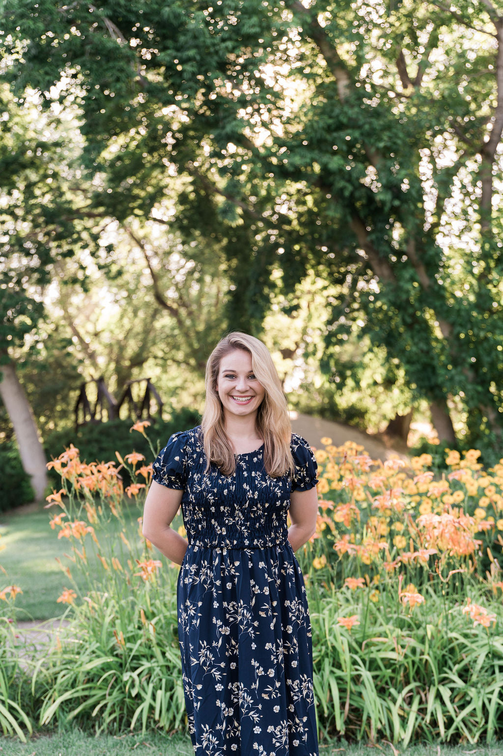 Kayla Floral Smocked Bodice Dress