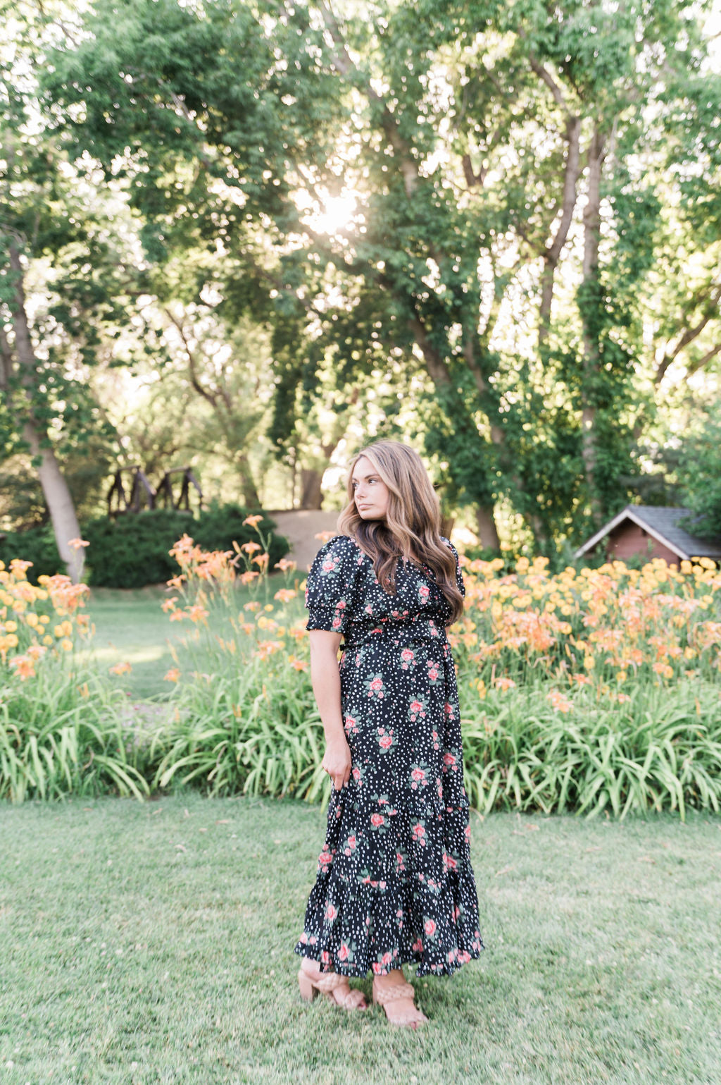 Sienna Black Floral  Maxi Dress