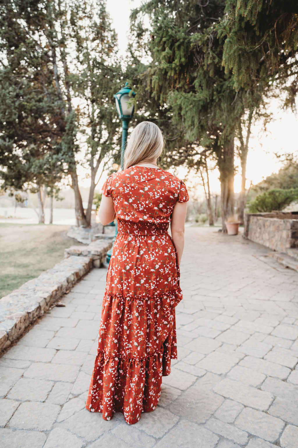 Annabelle Polka Dot Split Maxi Dress