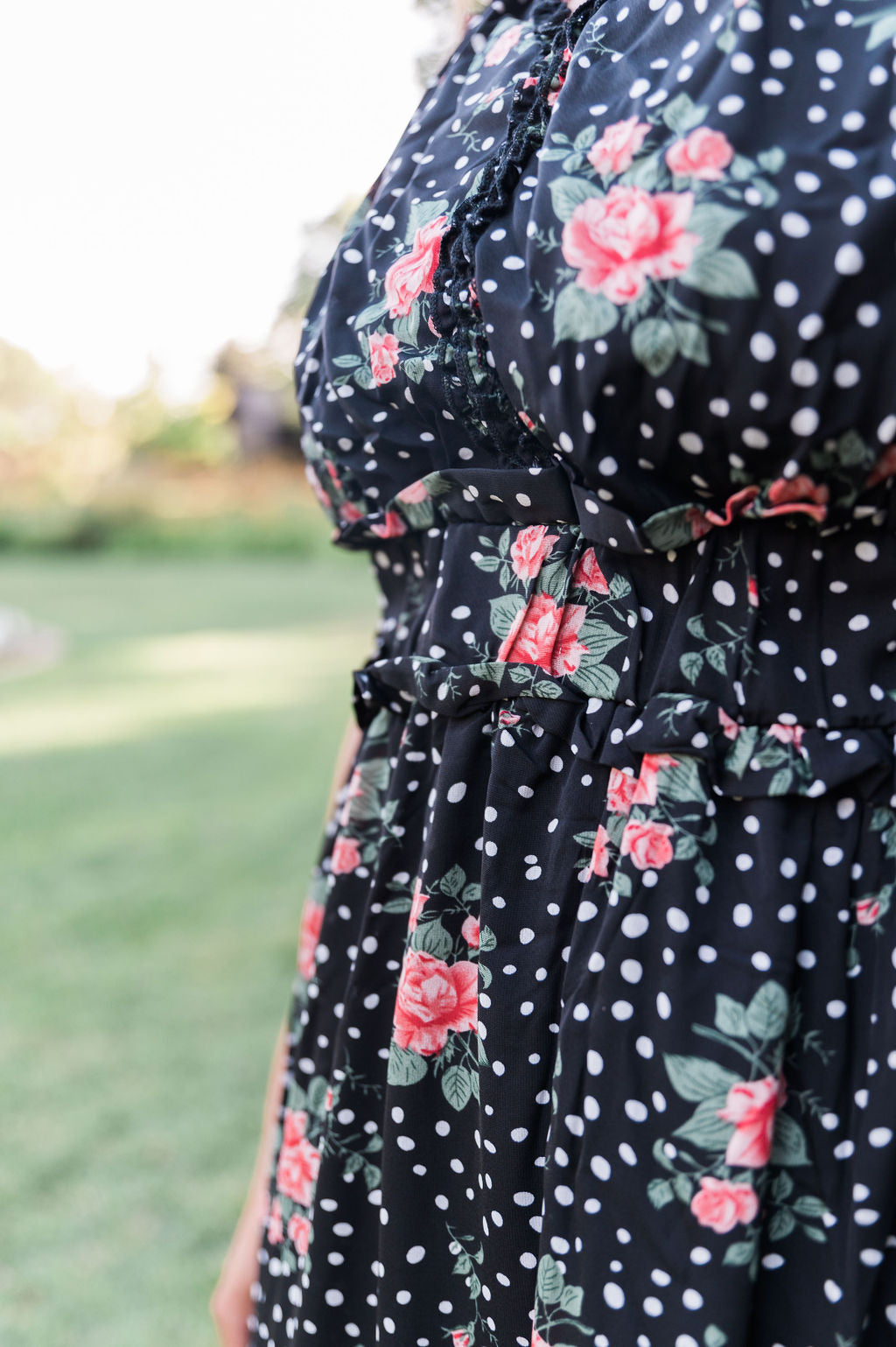 Sienna Black Floral  Maxi Dress