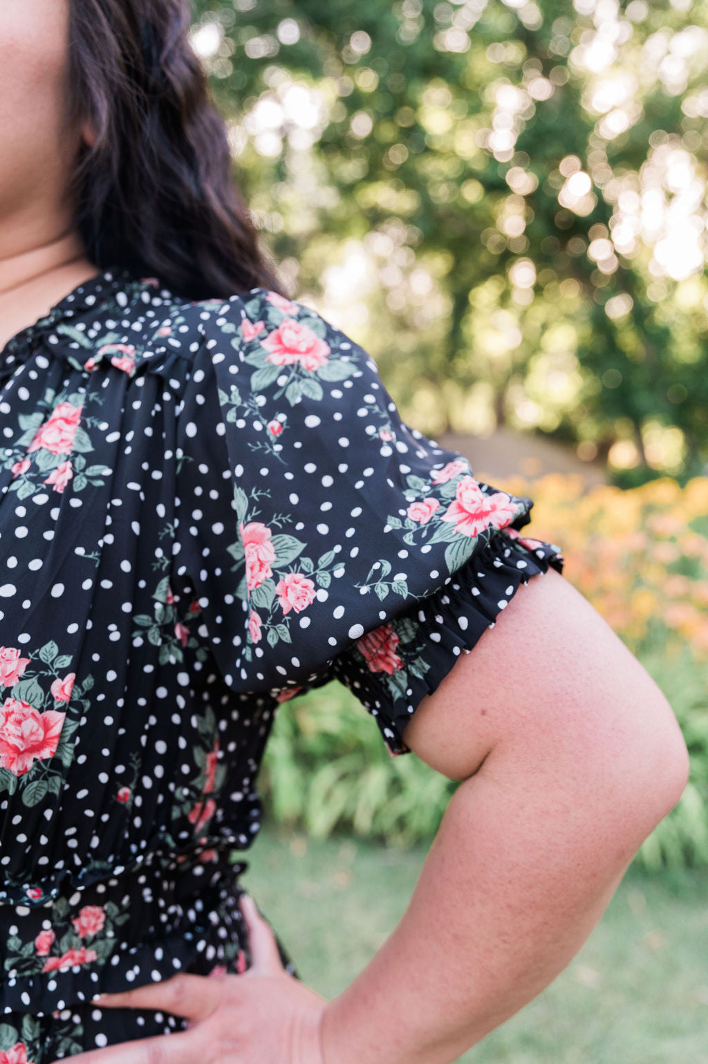 Sienna Black Floral  Maxi Dress