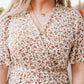 FLORAL HIGH WAIST BELTED MAXI DRESS BEIGE