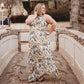Havana Backless Floral Evening Dress