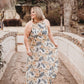 Havana Backless Floral Evening Dress