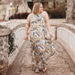 Havana Backless Floral Evening Dress