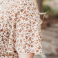 FLORAL HIGH WAIST BELTED MAXI DRESS BEIGE