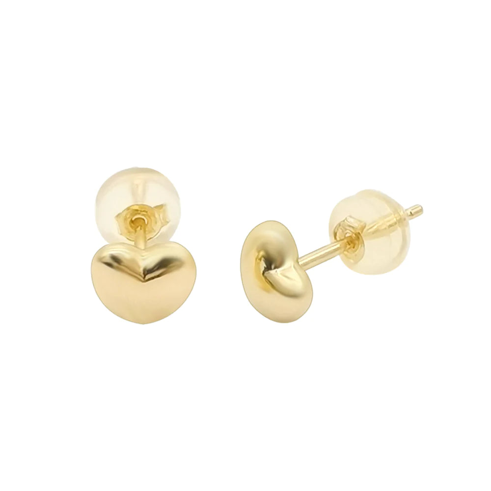 Heart Shape Small Gold Earrings