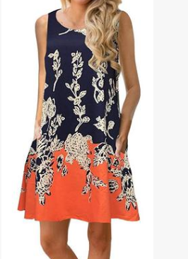 Sleeveless Floral Dress