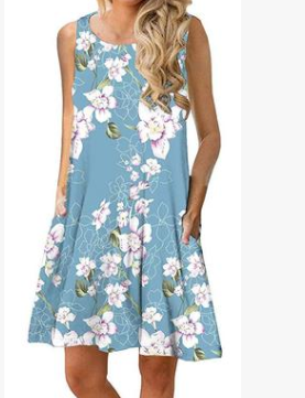 Sleeveless Floral Dress