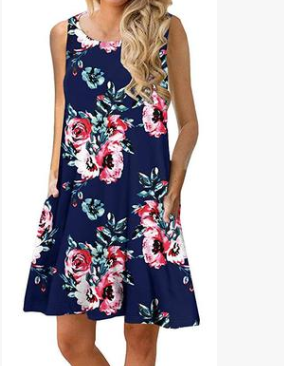 Sleeveless Floral Dress