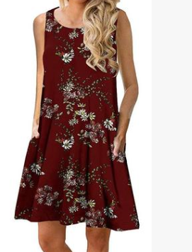 Sleeveless Floral Dress