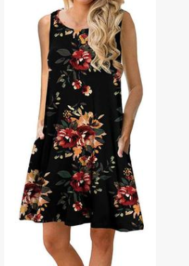 Sleeveless Floral Dress